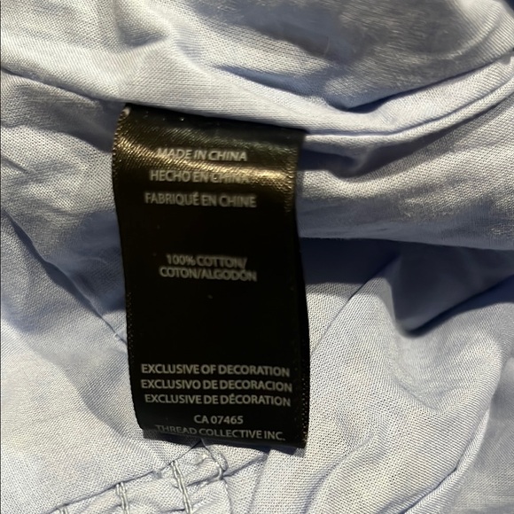 NVLT Blue and White Eyelet Women's Top, size small, NWT - Picture 11 of 14